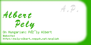 albert pely business card